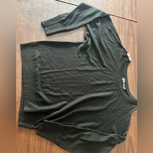 Black Knit Sweater with metal accent and open arms small